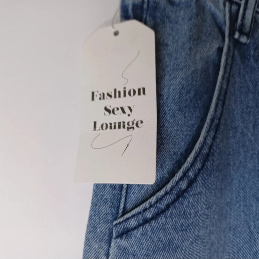 Fashion Sexy Lounge Size Medium / 28X29 blue and black butterfly jeans - Picture 5 of 7